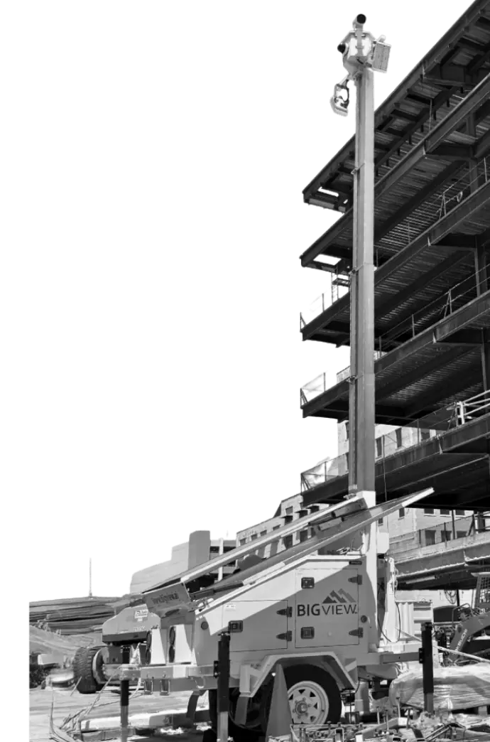 Mobile Surveillance Trailers  for Construction Site Security